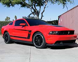 The 2012 and 2013 Ford Mustang Boss 302 5.0L uses the same engine as the Mustang GT, however, extensive modifications were made bringing up the horsepower rating to 444 HP