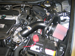 Air intake installed on Honda Accord