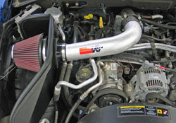Cold air intake system installed