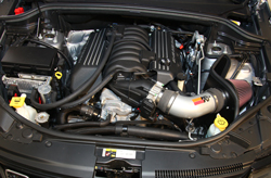 K&N air intake 77-1567KS installed in a Jeep Grand Cherokee SRT 6.4L