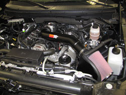 K&N Air Intake Installed on 2010 Ford F-150 Raptor 6.2L