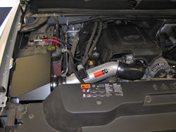 K&N Air Intake Installed on Chevy Silverado 2500HD/3500HD Trucks