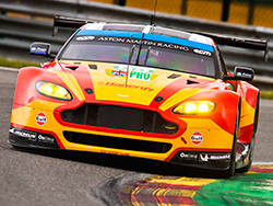 The #99 Aston Martin, the eventual Six Hours of Spa-Francorchamps GTE Pro class winning car, started the 6-hour race from the front of the grid