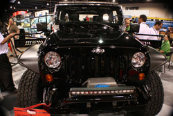 Black 2012 Jeep Wrangler built by Alex Andrade for SEMA 2012