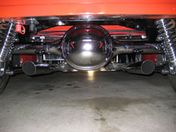 The underside of Anthony Leonards 1929 Ford Tudor was fitted with a custom belly pan, painted the same color as the car.