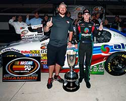 Ben Rhodes was officially rewarded the NASCAR K&N Pro Series East championship trophy, he will be honored at the NASCAR Hall of Fame at the Charlotte Convention Center