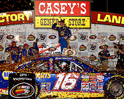Brandon McReynolds finally got the first NASCAR career win that eluded him for 34 K&N Pro Series starts in the Casey’s General Store 150 at Iowa Speedway