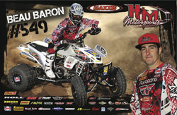 Beau Baron Maxxis/H&M Honda ATV poster