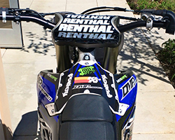 The 2014-2016 Yamaha YZ450F and YZ250F models have a unique air filter box located at the front of the seat as seen here on David Pulley’s 2014 Supercross bike