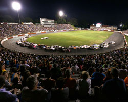 Bowman Gray Stadium was packed with NASCAR K&N Pro Series fans who watched Ben Rhodes lead 151 of 152 laps
