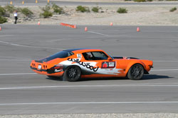 Brian Hobaugh takes off at the start in the Road Course Hot Lap