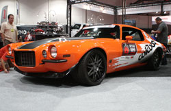 Brian Hobaugh’s ’73 Camaro at SEMA 2012 in the Wilwood booth