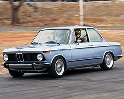 After Chris Forsberg turned out several solo laps in the Clarion Builds BMW 2002 it was time to start giving ride alongs