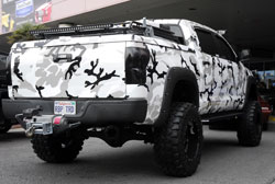 The wrap on this 2011 Toyota Tundra 5.7 liter really stood out at SEMA 2012