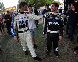 The Peak Stock Car Dream Challenge included coaching from two-time Daytona 500 race winner and younger brother to Darrell Waltrip, Michael Waltrip who finished the race in 10th place