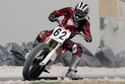 At age 22, Luke Gough looks to be a rising star in the AMA Pro Racing Flat Track Singles Series