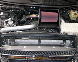 Diesel performance can be further improved by installing a K&N diesel air intake system such as number 77-3063KTK as shown on this 2004 Chevrolet Kodiak CK4500 6.6L V8 Diesel