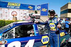 Chase Elliott leads last three laps and won the NASCAR K&N Pro Series West race at Sonoma Raceway in California