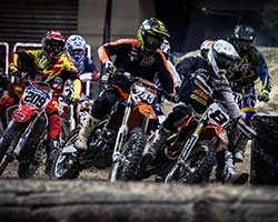EnduroCross is typically held indoors in an arena where fans can see all the thrills and spills from start to finish