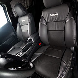 The 2016 Honda HR-V LX interior was completely upgraded from the factory cloth to Katzkin Leather with DegreeZ by Katzkin heated and cooled seats