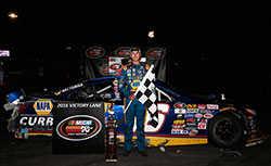 Todd Gilliland lead by a lap to win the NASCAR K&N Pro Series West race at Stateline Speedway in Idaho