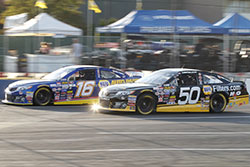 Todd Gilliland and Chris Eggleston at Evergreen Speedway