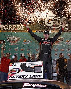 Not only was Todd Gilliland successful in his first NASCAR K&N Pro Series West race by claiming the win; but he also become the youngest race winner in the series’ history