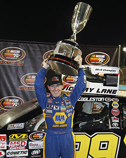 The Bill McCanally Racing No.99 Napa Filters Toyota driver, Chris Eggleston, finished 11th in the race but it was good enough to win the 2015 NASCAR K&N Pro Series West Championship