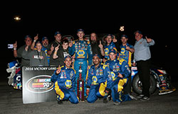 Todd Gilliland and his Bill McAnally Racing team win the NASCAR K&N Pro Series West race at Stateline Speedway in Idaho
