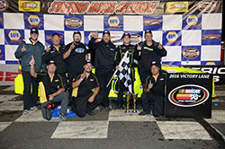 Noah Gragson and his NASCAR K&N Pro Series team won their first East Series race at Stafford Speedway in Connecticut.