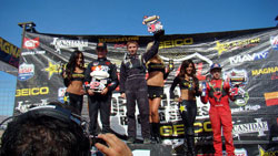Mitch Guthrie recently took the checkered flag during a Lucas Oil Off-Road Racing Series event at the Las Vegas Speedway.