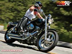 Twin Cam equipped Harley Dyna model.