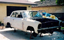 Greg acquired the Chevy II when he was in high school and building it into a drag car was a father-son project that began in 1993.