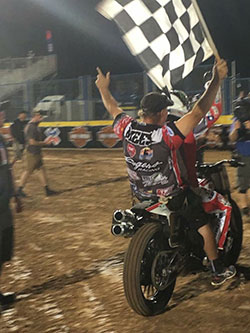 Jared Mees’ race team celebrate the victory at the 2016 X Games in Austin, Texas on June 2, 2016.