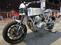 Custom motorcycle built by Gasser Customs in North Hollywood, California