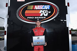 Kyle Benjamin won the pole for the NASCAR K&N Pro Series race at Iowa Speedway
