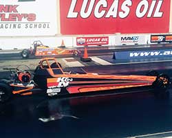 Jacob was pitted against Carlie Ball in the Lil DudeT 7927 Jr. Dragster