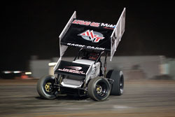 Jason Johnson recently won his heat and qualified at the top of the field, at the ASCS Short Track Nationals, at Little Rock, Arkansas. (Photo by Corbet Deary)