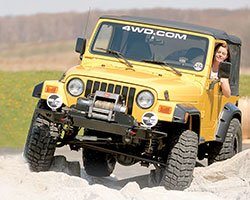 Jeep Wrangler TJ returned to the classic round headlights of the earlier Jeep CJ series