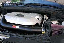 K&N intake system part number 77-1560KTK was found on the 2012 Durango at the 2012 SEMA Show
