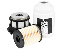 K&N diesel pickup fuel filters replace a vehicle’s factory diesel fuel filter and are designed to meet or exceed OEM specifications with a high efficiency, high capacity design