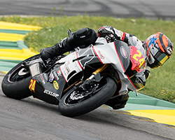 Travis Wyman made it on the podium at Virginia International Raceway for both MotoAmerica Road Racing events in Superstock 600