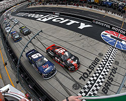 William Byron started the PittLite 125 at Bristol Motor Speedway from the fourth position but quickly sailed past Jesse Little, Brandon Jones, and Daniel Hemric