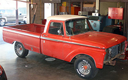 Laguna Hills HS received a donated 1966 Ford F100 pickup as a class restoration project