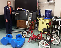 Trudy O’Brien is seen here in one of the Capstone Adaptive Learning & Therapy Centers, Inc. therapy rooms