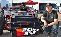 Two-time Lucas Oil Modified Series Champion Jim Mardis and his dirt modified race car