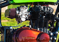 Todd built a carbon fiber topped dual flange K&N air filter of his own design