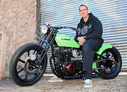 Todd completely rebuilt the 1981 KZ440 engine which was blacked out using high-temp paint
