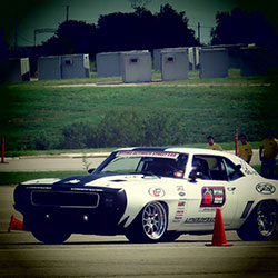 Jake Rozelle driving his 1969 Chevy Camaro in autocross
