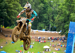 The rain continued and only made the Budds Creek MX track more difficult for 250 Moto #2